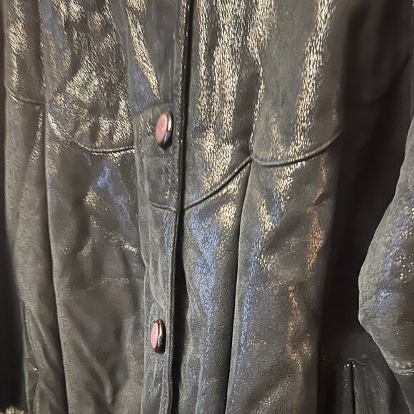 Vintage 90s Elegant Maxi Faux-Fur Coat Dark Chocolate Brown - Picture 8 of 14